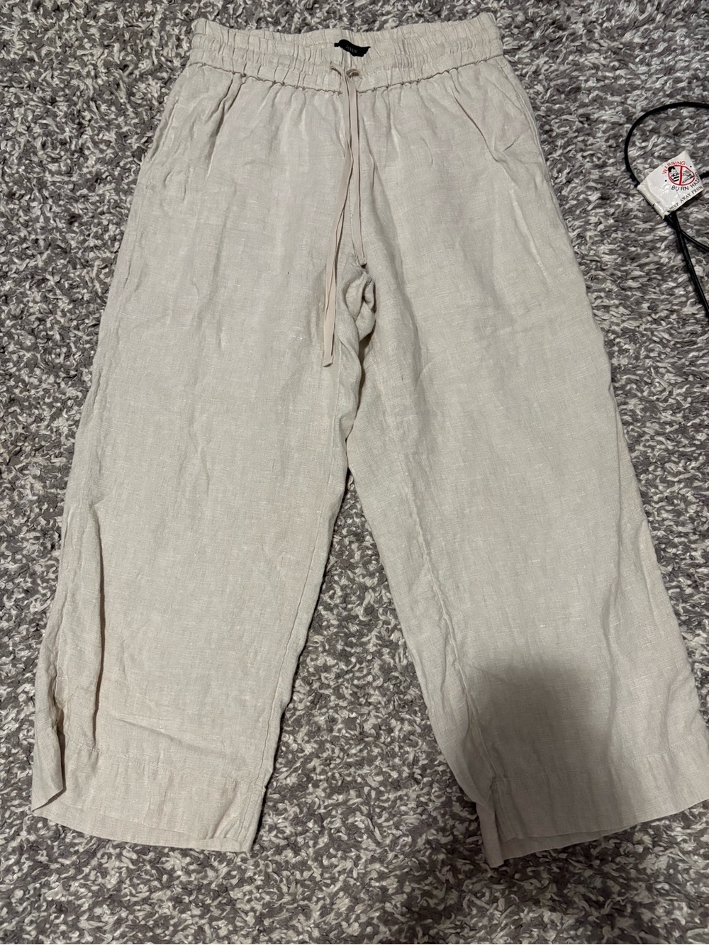 J. Crew Women's Linen Drawstring Wide-Leg Pants - Natural